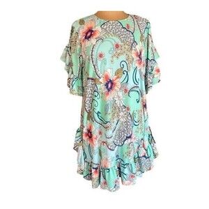 Uncle Frank Cottage Core Fairy Core Ruffle Flirty Floral Dress Size M